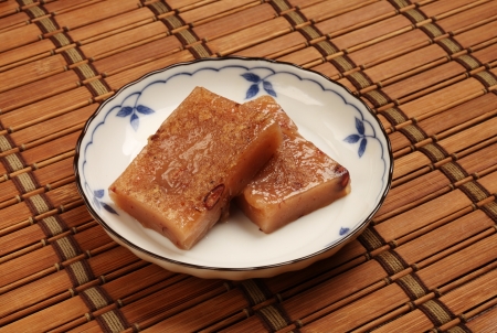 China s traditional New Year s dishes, red bean rice cake の写真素材