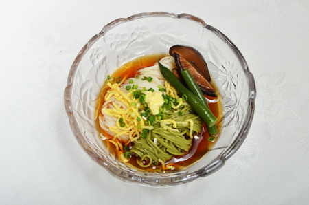 Somen - Japanese style thin wheat flour noodles -の写真素材