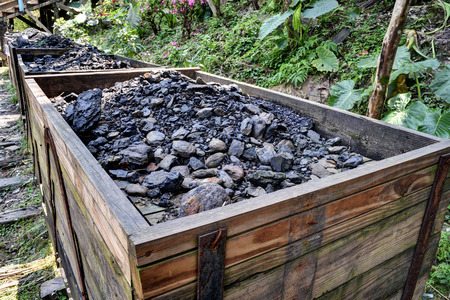 Full load ore mine car.