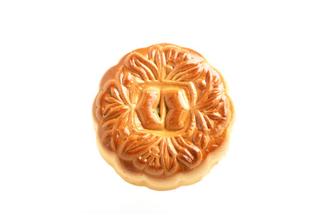 Moon cake isolated on white background
