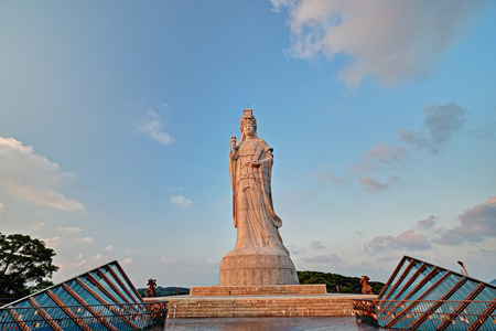 Statue of the sea goddess Mazu in matsu islands, Taiwanの写真素材