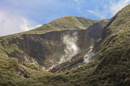 Xiaoyoukeng Recreation Area is a post-volcanic geological landscape area at Yangming National Park in Taipei, Taiwan.の写真素材