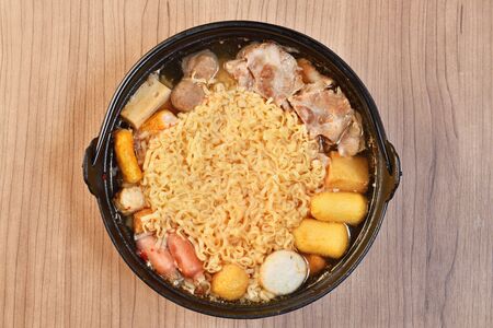 Korean food-Budae jjigae hot pot