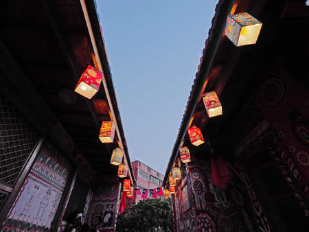 Taichung, Taiwan-November 03, 2020: Rainbow Village is a small village with colorful painting and is a very famous travel location in Taichung, Taiwanのeditorial素材