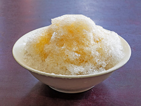 Close up shot of shaved ice in Taiwanの写真素材