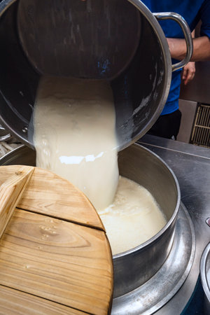 Soy bean milk in traditional breakfast restaurantの写真素材