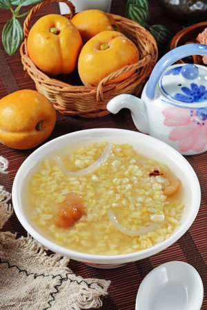 Taiwanese dessert, Lu-Do-Suan, Mung bean dessert soupの写真素材