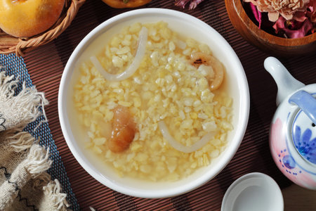 Taiwanese dessert, Lu-Do-Suan, Mung bean dessert soupの写真素材