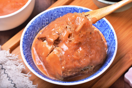 Ah Gei is a famous snack of Danshui in Taiwan.の写真素材