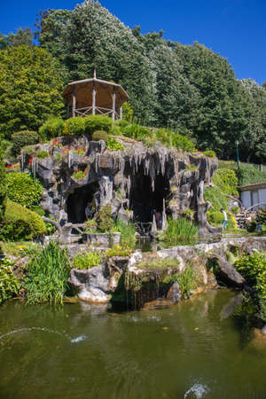Braga, Portugal - 2020-06-10 - Beautiful gardens of Bom Jesus, in Bragaのeditorial素材