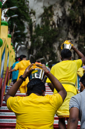 Thaipusam at Batu Caves temple, Malaysiaのeditorial素材