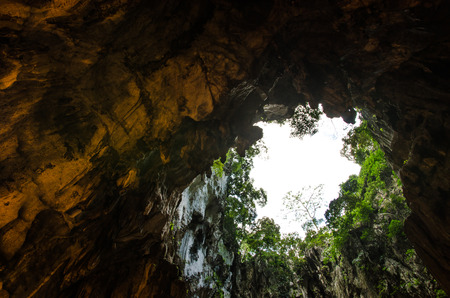 Inside of Batu Caves, Malaysia - Batu Caves - a complex of cave hills and Hindu shrines at a distance of 13 km from the center of Kuala Lumpur.の写真素材