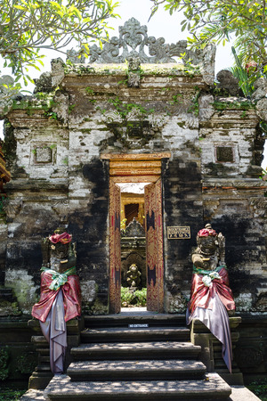 Gate Door in Ubud palace, Bali, Indonesiaの写真素材