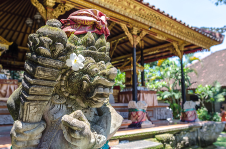 Sculpture in Ubud palace, Bali, Indonesiaのeditorial素材