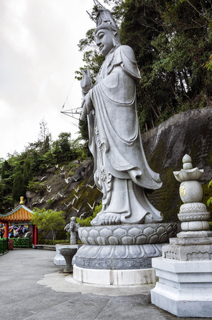 Big Standing Kuanyin statue at Chin Swee Temple, Genting Highland, Malaysiaのeditorial素材