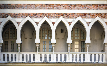 Historical building architectural design at Merdeka Square aling Jalan Raja, Kuala Lumpur, Malaysiaの写真素材