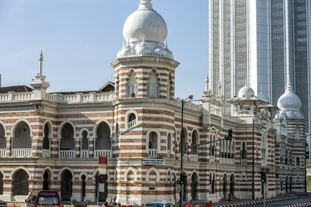 Historical building and landmark along Jalan Raja in from of Dataran Merdeka Square, Kuala Lumpur, Malaysiaのeditorial素材