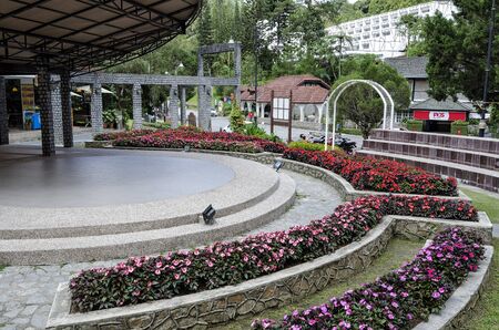 Famous flower garden landmark of Fraser Hill, Malaysia. Fraser Hill is a colonial era hill station...