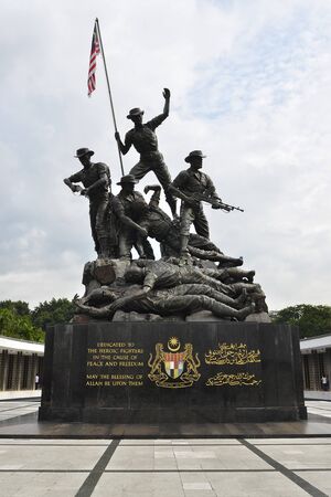 Tugu Negara Malaysia a.k.a Malaysia National Monument is a monument to commemorate for those who died during World War II and the Malayan Emergency, Kuala Lumpur, Malaysia.