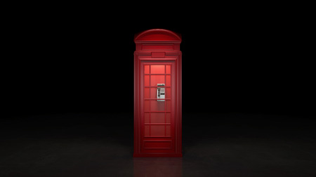 British Phone Booth in Londonの写真素材