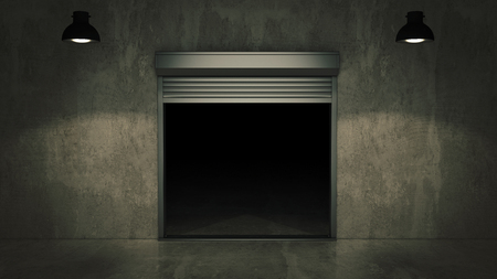 Shutter door or rolling door 3Dの写真素材
