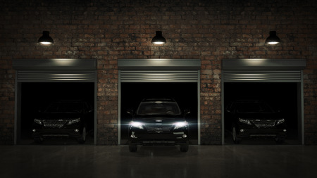 Opened with Garage Door Roller. 3D Renderingの写真素材