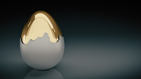 golden eggs. 3D renderingの写真素材