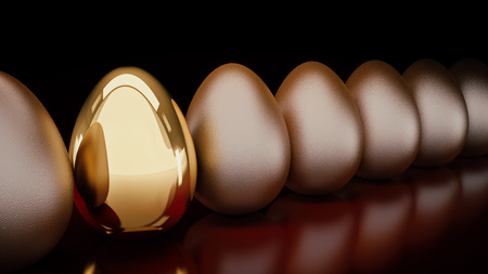 golden eggs. 3D renderingの写真素材