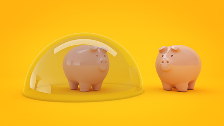Savings Protection Concept. 3d renderingの写真素材