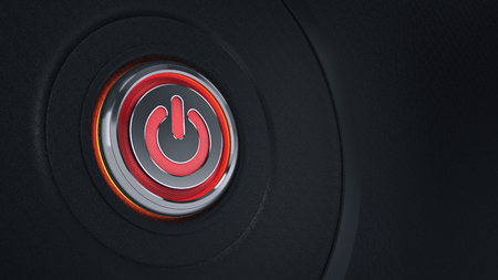Computer Power Button. 3d renderingの写真素材
