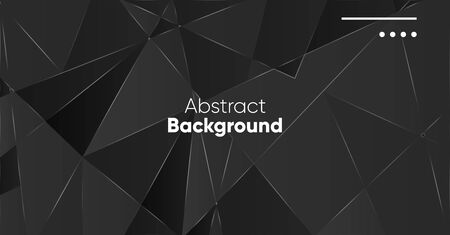 abstract aesthetic background in black, luxury modern low polyのイラスト素材