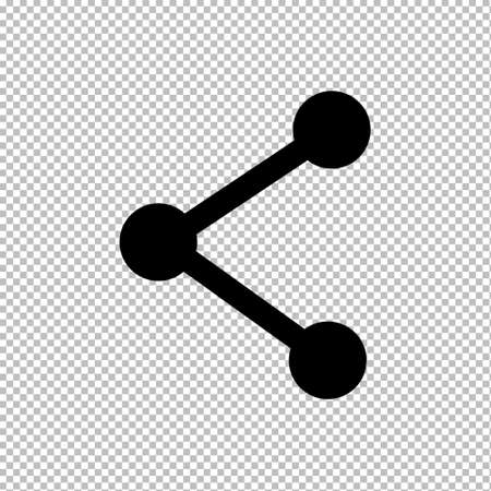 vector illustration icon share in black isolatedのイラスト素材