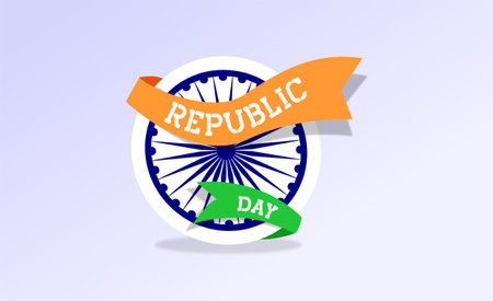 template banner republic day - greeting label republic dayのイラスト素材