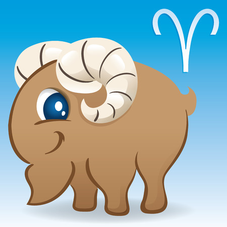 Illustration icon is astrology sign aries. Ideal for esoteric stuff and institutionalのイラスト素材