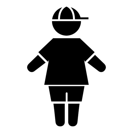 Icon pictogram boy child gender. Ideal for catalogs, informative and institutional materialsのイラスト素材