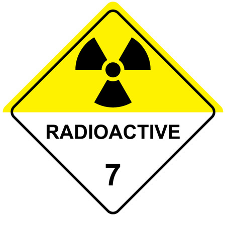 The illustration Represents the symbol of radiation, product sign and debris radioactive. Ideal for catalogs of institutional materialsのイラスト素材