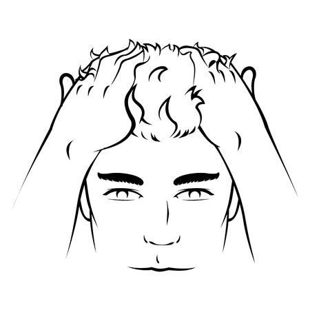 This procedure capillary manのイラスト素材