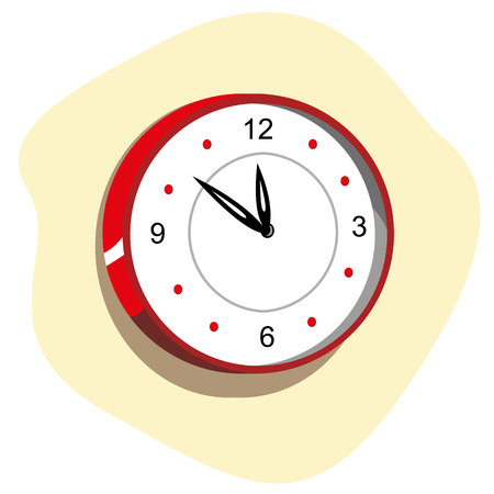 Illustration of a clock at forty minutes. Can be used in ads and institutionalのイラスト素材
