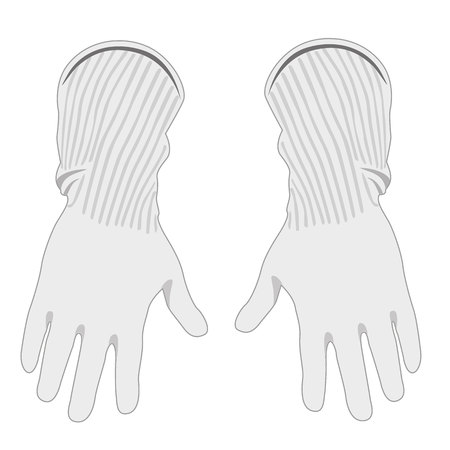 Illustration representing some safety equipment, non-conductive insulating conductive gloves. Ideal for maintenance of electrical networksのイラスト素材