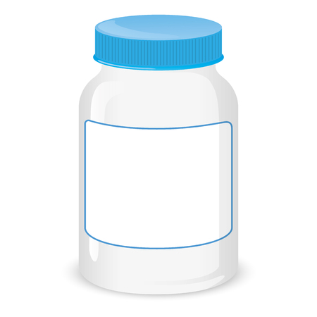 Illustration of object packaging bottle. cosmetic, medicine, supplement. Ideal for catalogs, informative and catalogs 3D packagingのイラスト素材