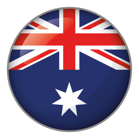 Icon representing the flag of Australia. Ideal for catalogs of institutional materials and geographyのイラスト素材