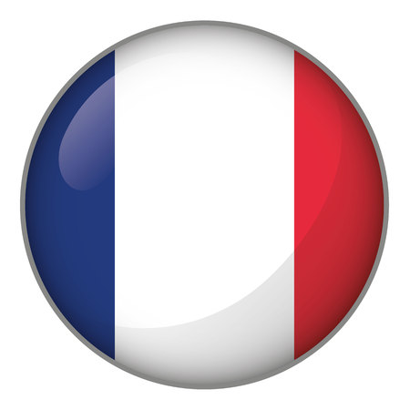 Icon representing the flag of France. Ideal for catalogs of institutional materials and geography.のイラスト素材