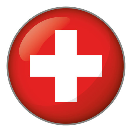 Flag of Switzerland. Ideal for catalogs of institutional materials and geographyのイラスト素材
