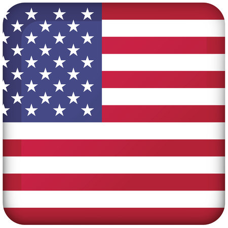 Icon representing square of the USA flag. Ideal for catalogs of institutional materials and geography.のイラスト素材