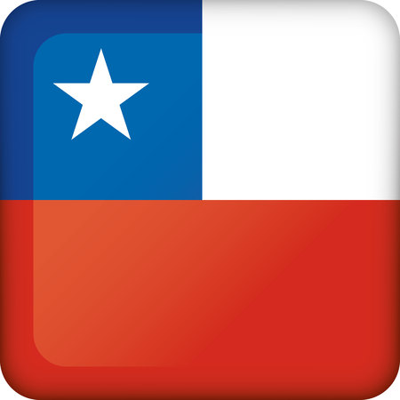 Flag of Chile. Ideal for catalogs of institutional materials and geography.のイラスト素材