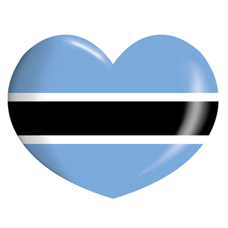 Flag of Botswana. Ideal for catalogs of institutional materials and geographyのイラスト素材
