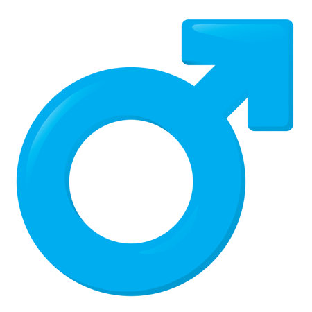 Illustration of a male symbol icon, man. Ideal for catalogs, informative and institutional materialのイラスト素材