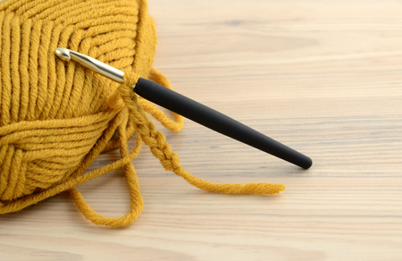 crochet with wool.の写真素材