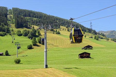 Gerlos, Tirol/ AUSTRIA July 16 2013: Lift up to european alps at village Gerlos in Tirol (Austria)....
