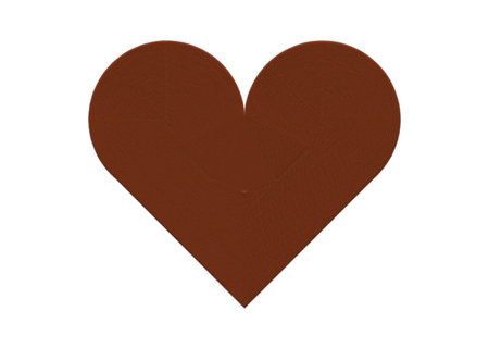 embroidered gingerbread heart with copyspaceの写真素材